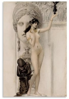 Gustav Klimt – Allegorie der Skulptur – 1889, Maler-Kunst-Poster, Leinwanddruck, dekoratives Gemälde, ungerahmt, 40 x 60 cm