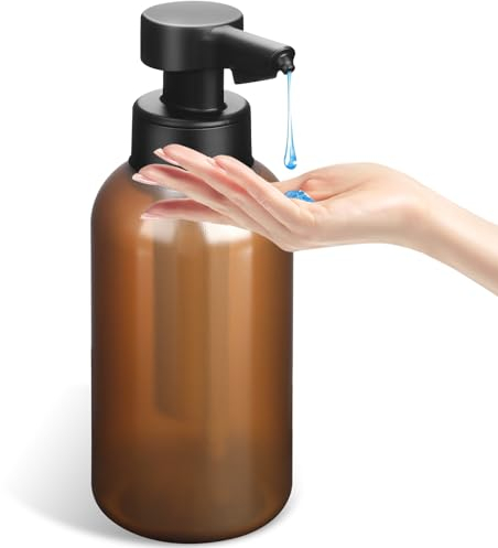 Phneems Seifenspender Automatisch Elektrischer Automatic Soap Dispenser Mit Sensor No Touch Sensor Automatischer Seifenspender FüR Bad,KüChe,BüRo 450ML Braun