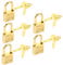 VICASKY 5sets Antique Style Small Locks Keys for Treasure Boxes Vintage Box Padlocks for Home Decor and Game Props Craftsmanship for Use