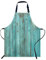 oFloral 009 Schürze für Damen und Herren, Rustikales Vintageholz, Türkis, Blaugrün, 27 X 31 Inch