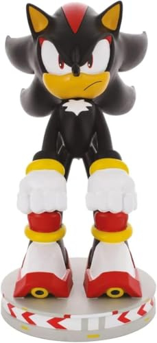 Exquisite Gaming: SEGA: Sonic - Shadow The Hedgehog - Controller originale Cable Guys e supporto per telefono, supporto per dispositivo da collezione, personaggio con licenza
