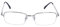 JoXiGo Lesebrille Herren Halbrand Rechteckig Metall Rahmen Klar Linse + Brillenband,Silber +3.0