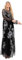 Maya Deluxe Women's Maxi Dress Ladies Long Sleeve Boat Neck Sheer Tulle Floral Sequin Embellished Trapeze Evening Prom Ball Gown, Black 22