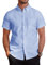 J.VER Men's Blue Short Sleeve Shirts Non Iron Regular Fit Smart Casual Shirt Wedding Office Work Summer Button Down Oxford Cotton Shirt 3XL