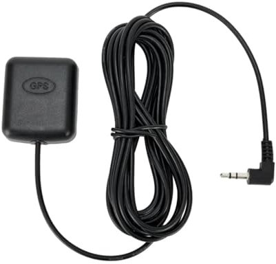 Antena GPS Activa para Coche 3 Metros | Conector RG174 3,5mm Antena GPS con Base Magnética para Sistema de Navegación GPS para Coche | 28dB