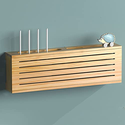 Aufbewahrungsbox aus Holz, Wandmontage, WLAN-Router, Regalnizer für kabellose Router, Set-Top-Box und mehr, Typ D