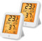 HOTUT 2 Pezzi Termometro Igrometro Digitale per Ambiente, Misuratore di umidità e Temperatura da Ambiente con Retroilluminazione, Monitor di Temperatura e umidità per Casa, Asilo Nido, Incubatrice
