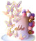 Butterfly Cake Decorations With Purple Pink Gold Balls Cake Toppers for Baby Shower Wedding Birthday Bridal Shower Party Decor