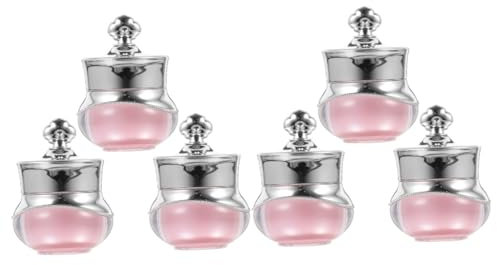 FOMIYES 2 Ensembles Bouteille Cosmétique Boire Tasse De Thé Glacé Crème De Soin De La Peau Pot Tasses À Expresso Crèmes Récipients Avec Couvercles Total Vanille Rose Acrylique 3 Pièces * 2
