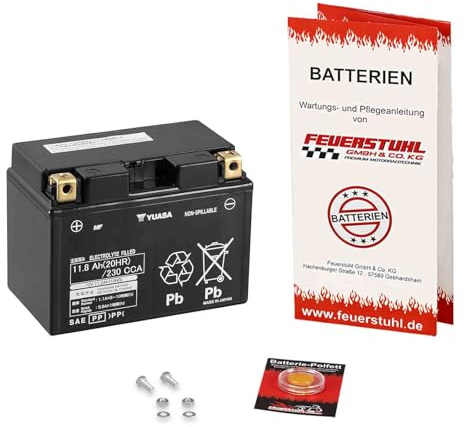 Batterie passend für KTM Super Duke 1290 GT, 2016-2024, wartungsfrei | AGM, einbaufertig, startklar, auslaufsicher, Erstausrüsterqualität von Yuasa, inkl. 7,50€ Batteriepfand