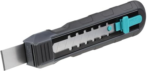 wolfcraft Couteau grattoir double - 4333000 - Produit 2 en 1 pour couper et racler - Idéal pour enlever les joints en silicone