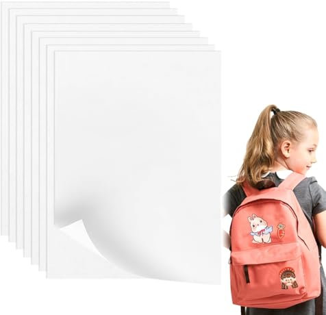 MOLZINY 8 PCS Doppelseitige Klebefolie zum Aufbügeln A4 Vlieseline zum Aufbügeln Patch Bügeleisen auf Klebstoff für Patches Beidseitig Klebende Aufnäher aufbügelnder beidseitiger Patch