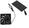 Zilimontt Kit di ventilatori a pannello solare, 100 W, 12 V, 2 A, ad energia solare, con pannello solare, impermeabile, con custodia di ventilazione rotonda, ventola di scarico solare per pollaio