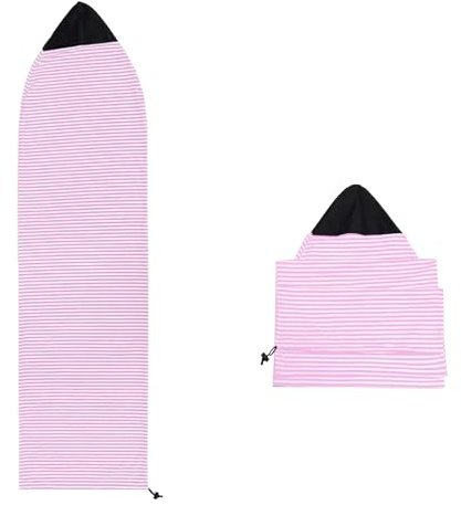 Xinpinzhou Housse de protection pour planche de surf pour longboard, paddleboard, planche de surf, planche de surf, planche de surf 2,3 m avec cordon de serrage, 230 x 50 cm, rose