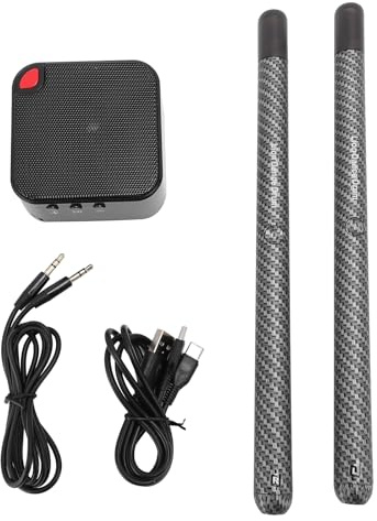 LICAEVEY Air Drum Sticks, Virtuelle Drum -Sticks, Tragbares 2 Schalldes Stilles Elektronisches Drum -Set mit Bluetooth -Kopfhörerverbindung für das Lernen von Heimreisen