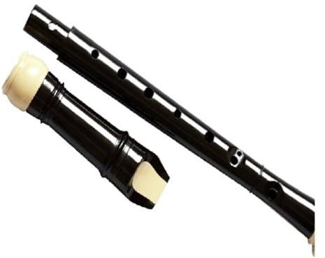 recorder, Flûte à bec sopranino baroque à 8 trous en plastique noir, clé F, style anglais