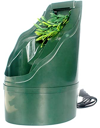SylvaLexis Fontaine à eau et goutte à goutte pour reptile dragon barbu, gecko, caméléon – Distributeur automatique de cascade 220 V avec filtre et ventouse