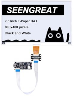 7.5 Inch E-Paper Display Module 800x480 + ESP32-C6 E-Paper Driver Board Kit, SPI Partial/Full Refresh, 24P FPC Connector, Level Shifter 3.3V/5V, for Raspberry Pi 40-Pin GPIO, SD Slot, USB