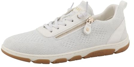 MUSTANG Damen Sneaker Mesh unifarben Reißverschluss 26M0582002, Größe:38 EU, Farbe:Weiß