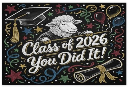 Congrats Grad Schaf-Puzzles für Erwachsene, 1000 Teile, You Did It Graduation Holz gedruckte Puzzles, Klasse von 2026 Muster Dekorationen für Home Entertainment