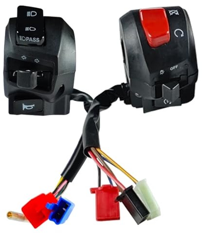 Interruptor moto Ajuste para el combo del interruptor asiento manillar de la motocicleta Yamaha Old Wave, botón controlador Pulsador de arranque moto
