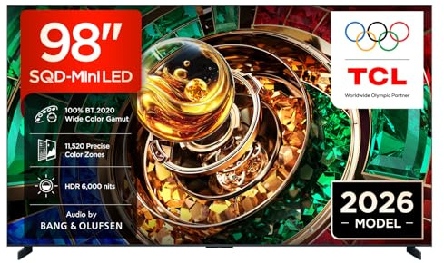 TCL 98RM9L – Smart TV RGB‑Mini LED 4K HDR10+ da 98, 6.000nit | 11,520 Precise Color Zones, Dolby Vision IQ & Atmos, 144Hz VRR, Audio by Bang & Olufsen