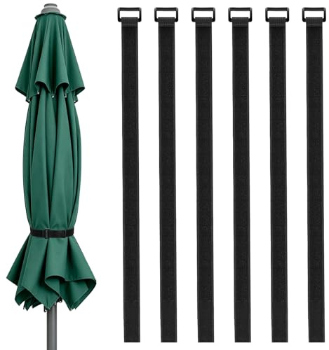 Bridas Reutilizables Con Hebilla,6 Piezas Reutilizables Ataduras de Cable,Correa para Sombrilla de Patio,Bridas Para Cables para Sombrilla de Terraza,Organizar Cables de Extensión,Mangueras,Bicicletas