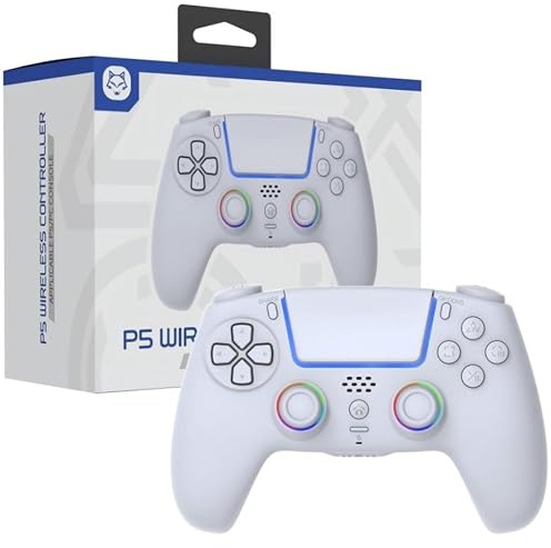Mando inalámbrico compatible con Play Station 5 PS5 touchpad táctil color blanco