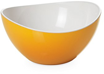omada Design Salatschüssel für Pasta und Salat, Schale aus zweifarbigem beständigem Kunststoff, Made in Italy, Trendy Linie, 14cm Durchmesser, 0,5lt Kapazität, geeignet für den Geschirrspüler, Gelbe
