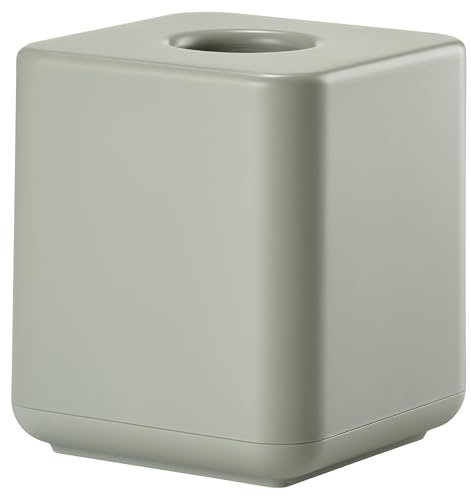 Zone Denmark Ume Taschentuchbox – Nachfüllbare Kosmetiktucher Box für Bad, Küche und Flur – Tissuebox aus Kunststoff – 13 x 13 x 15,1 cm – Eucalyptus