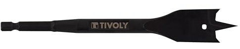 TIVOLY 10802522500 Flat Wood Drill Bit Hex Shank Heavy Duty Diameter 25mm
