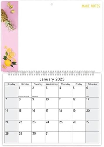 2026 Spiral Bound Memo Board Calendar & Write On Wipe Off Pen - Lemons (Fruit)