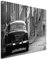 50x70cm Wandbild Fotoleinwand Bild in Schwarz Weiss Klassischer Chevrolet Santiago de Cuba