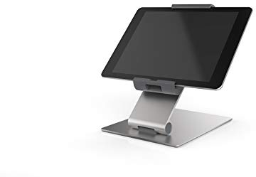 Durable Aluminium Foldable Tablet Stand - Universal Mount for 7-13 iPad, Samsung, Surface & More - Anti Theft Lockable & Rotatable 360° - Kitchen & Desk Holder