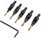 5pcs Fresa para madera de metal HSS Broca Set Escariador de madera 1/4 Ronda Carpintería Chaflán Herramienta de carpintería (con 1pc L forma de llave)