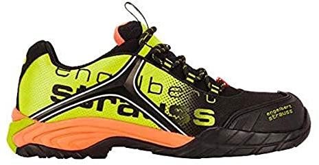 Engelbert Strauss 93609-43/Black/warning yellow / warning orange Sicherheitshalbschuhe Merak, 43, Schwarz/Warngelb/Warnorange7