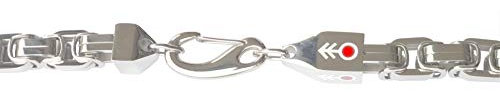 MARSOXX Herrenschmuck schwere Silberne 15mm 75cm Königskette aus Edelstahl