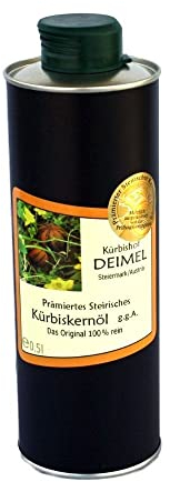 Kürbishof DEIMEL Steiermark/Austria - 500 ml Dose Original Steirisches Kürbiskernöl - Jährlich prämiert