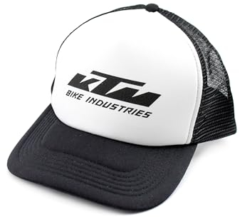 KTM Basecap Mesh-Cap Schwarz weiß mit Logo, verstellbar