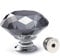 CZC HOME 10pcs 30mm Crystal Glass Door Drawer Knobs Diamond Cut Drawer Handles with 3 Sizes Screws for Cupboard Cabinet Wardrobe Home Decorating, Grey