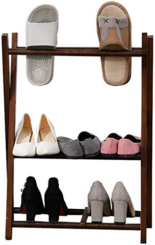 BHBXZZDB Veranda 3 Regale Buche Holz Schuhschrank Faltbar Kleine Mini Schuh Organizer Lagerregal Nordic Schlafzimmer Flur Massivholz Hausschuhe Lagerregale 50 & mal; 32 & mal; 70cm Haushaltsgegenstän