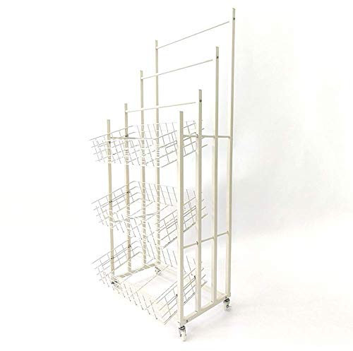 MHBGX Regenschirm-Rack, Eisen-Kunstregal-Supermarkt-Regale-Tür-Speicher-Display-Regenschirm-Rack Landing-Regenschirm-Regal, Regenschirm-Stand,Weiß