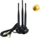 Vecys 2.4G / 5.8G Doppelfrequenz WiFi Antenne 8 dBi MIMO Omnidirektionaler Signalverstärker Magnetbasis RP-SMA Adapter 2m 6.6 Fuß für PCIE Netzwerk WLAN Kartenrouter Externe Antenne Drahtloses WLAN