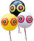 Ballon d'épouvantail de 3 pièces, ballons de défense d'oiseaux effaroucheur d'oiseau Épouvantail gonflable de globe oculaire Ballon gonflable de peur d'oiseau pour éloigner les pics, les pigeons