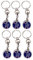 Craft 4 You Pack of 6 x Shopping Trolley Token UK Keyring £1 Coin Shape Pound Tokens Key Ring for Supermarkets Locker Gym (6 x Funky Trolley)