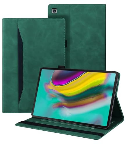 Auslbin Custodia per Samsung Galaxy Tab S5e 10.5 Pollice 2019 (SM-T720/T725) Pelle PU Cover Tablet Case con Supporto Funzione (Verde)