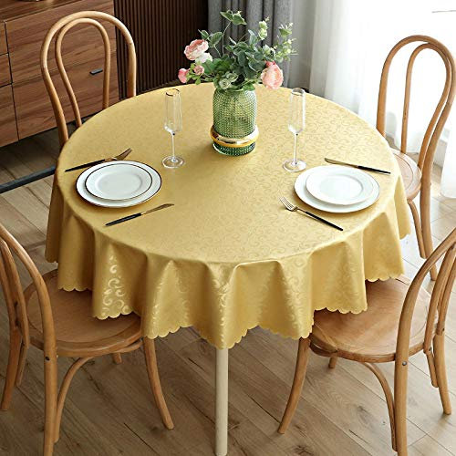Qkoimpnrd Wachstuchtischdecke Wachstuch Wachstischdecke Mehrzweck Tischdecken Wachstuchdecke Golden Einen Runden Durchmesser Von 240cm