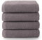 Top Towel - Plus - Toallas baño - 4 toallas de cara o bidet - 30x50 cms - Algodon 100% - Gris