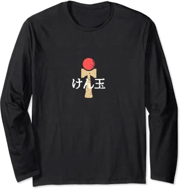 Kendama Merch, japanische Buchstaben Langarmshirt