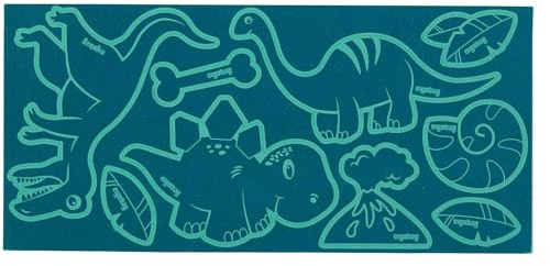 ergobag (10pcs Reflexie-Sticker Set Dinosaurier Aufkleber, Mehrfarbig (00749-20001-10)